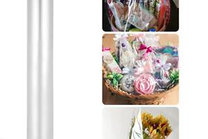 Прозора поліпропіленова плівка 60 см 0,6кг флористична для упаковки квітів та подарунків 000043034