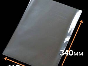 Пакети поліпропіленові прозорі 16*34см; 83коп, для упаковки під запайку, фасувальні, без клейового клапана (1000шт)