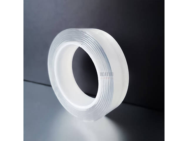 Прозорий двосторонній скотч RESTEQ 30 мм x 1 мм — універсальна стрічка 5 метрів для кріплення предметів - Фото 2