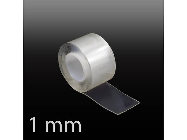 Прозорий двосторонній скотч RESTEQ 30 мм x 1 мм — універсальна стрічка 5 метрів для кріплення предметів - Фото 3