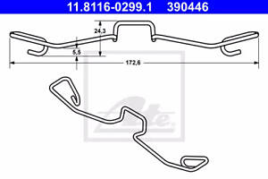 Пружина, тормозной суппорт, AUDI A6, Allroad; 2.5-4.2, 01-05