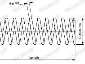 Пружина подвески (передняя) SP0295