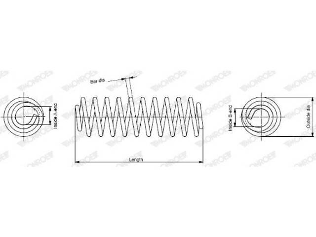 Пружина подвески VW CADDY (2KB, 2KJ, 2CB, 2CJ) 2004-2015 г.