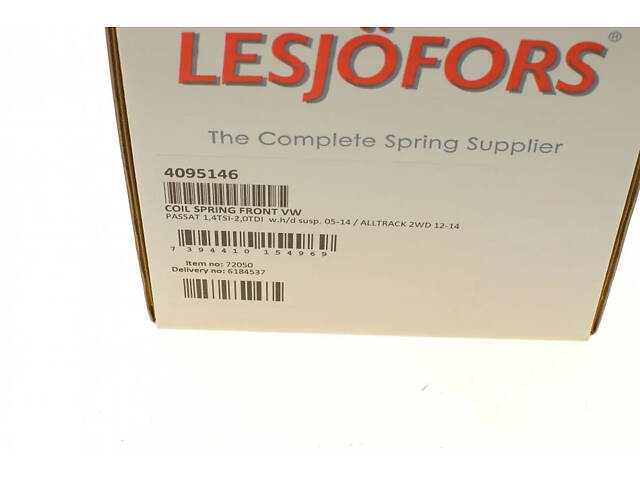 Пружина підвіски LESJOFORS 4095146 Volkswagen Passat 3C0411105AG - Фото 6