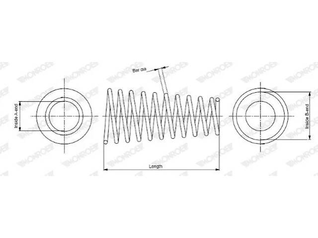Пружина підвіски MONROE SP3107 Toyota Yaris J4402039, 481310D010, 481310D260 - Фото 1
