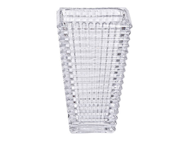 Прямокутна декоративна ваза для квітів із скла, 17 см. - Фото 3