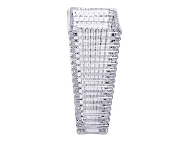 Прямокутна декоративна ваза для квітів із скла, 17 см. - Фото 2