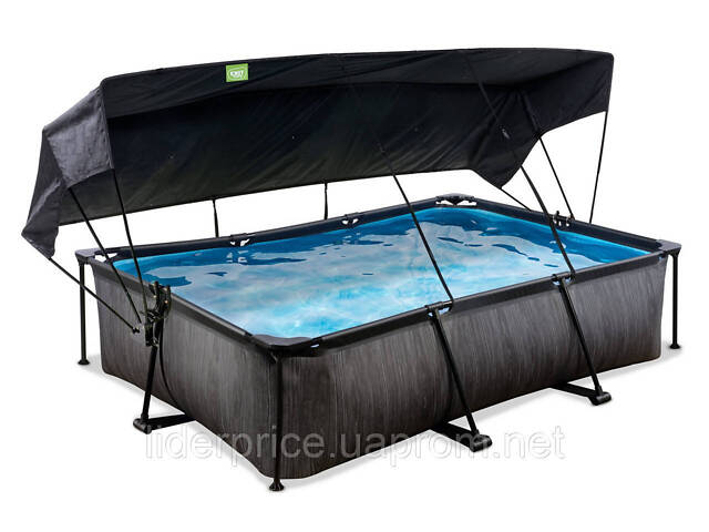 Прямоугольный з тентом EXIT чорне дерево 300х200х65 см, бумажный фильтр, оригінал! - Фото 2