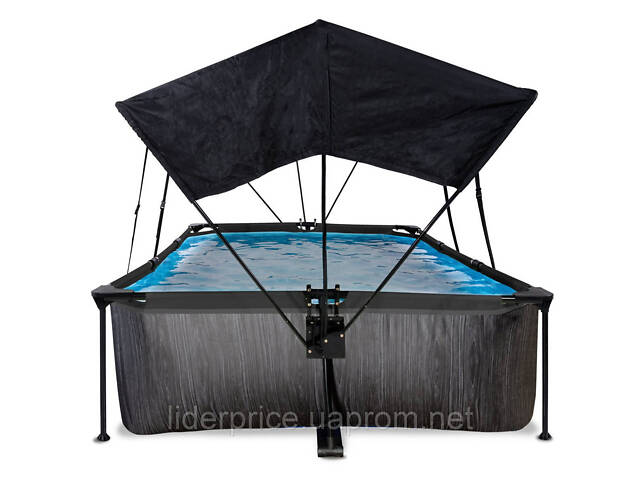 Прямоугольный з тентом EXIT чорне дерево 300х200х65 см, бумажный фильтр, оригінал! - Фото 3