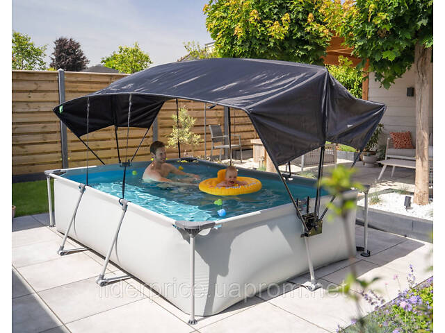 Прямоугольный з тентом EXIT чорне дерево 300х200х65 см, бумажный фильтр, оригінал! - Фото 8