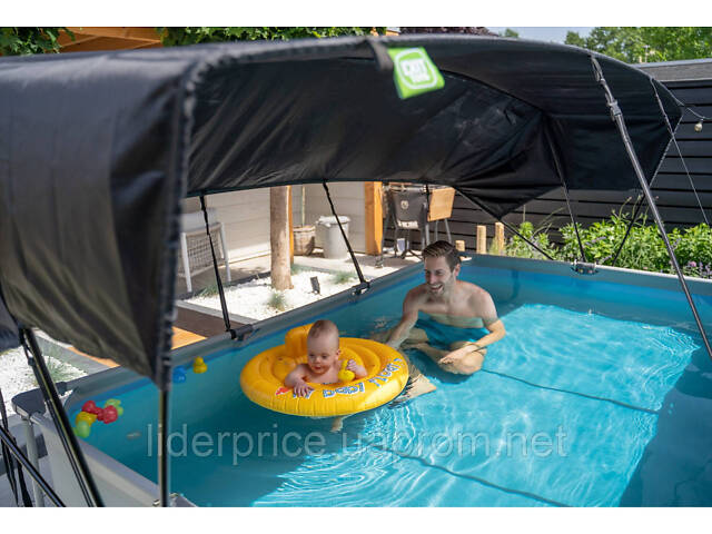 Прямоугольный з тентом EXIT чорне дерево 300х200х65 см, бумажный фильтр, оригінал! - Фото 9