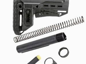 Приклад DLG TBS COMPACT Mil-Spec, з регульованим підщічником та Комплект Буфера на Colt C7, M16, M4/AR15 Чорний
