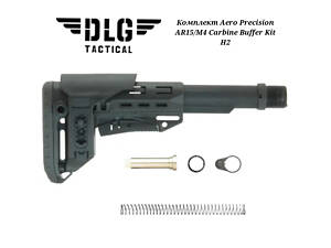 Приклад M16/M4/AR15 TBS від DLG Tactical з регульованим підщочником та комплект Aero Presicion Mil-Spec чорний