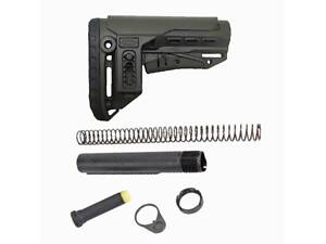 Приклад Олива DLG TBS COMPACT Mil-Spec, з регульованим підщічником та Комплект Буфера на Colt C7, M16, M4/AR15