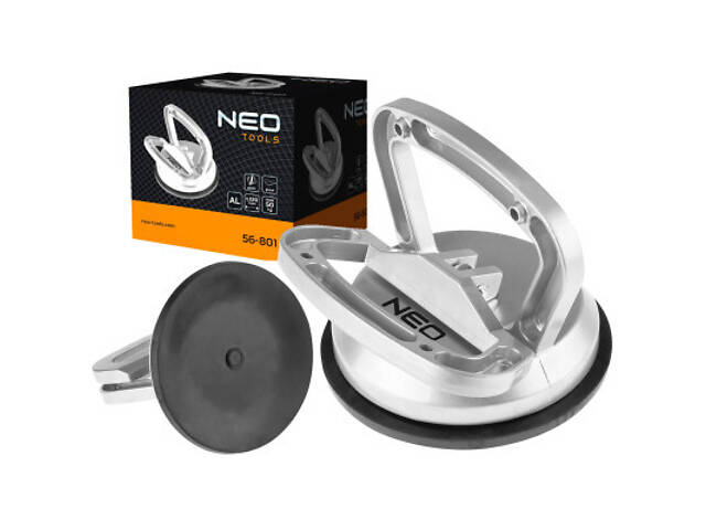 Присоска Neo Tools одинарна, алюмінієва, 120 мм, 50 кг (56-801) - Фото 2