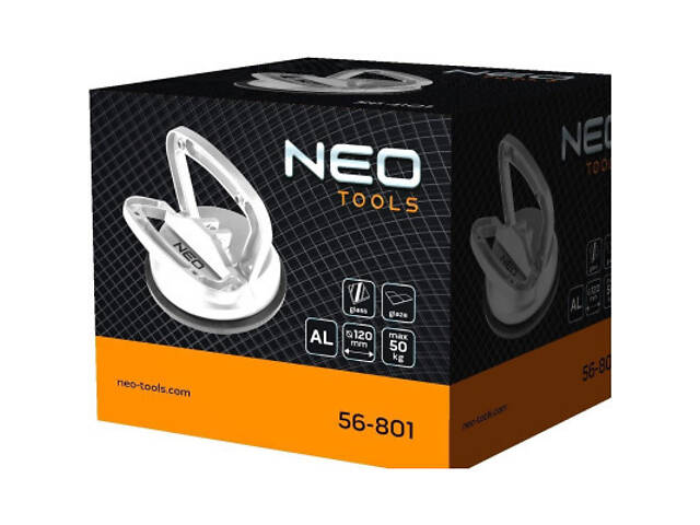 Присоска Neo Tools одинарна, алюмінієва, 120 мм, 50 кг (56-801) - Фото 3