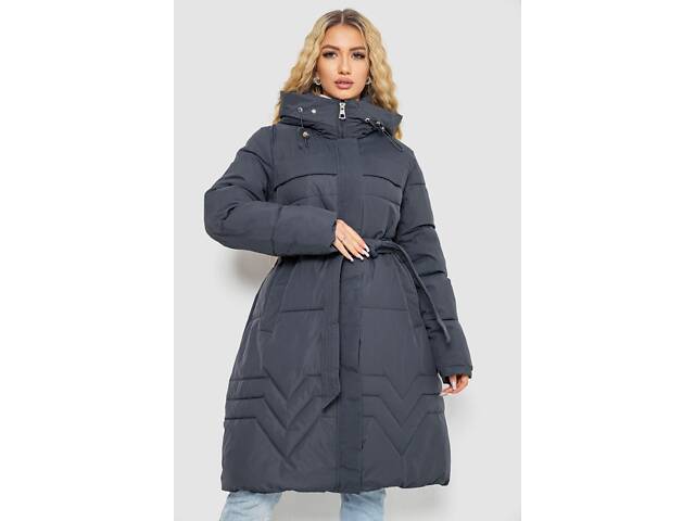 Пуховик женский зимний, цвет серо-синий, 243R8806