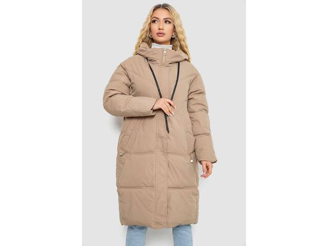 Пуховик женский зимний, цвет бежевый, 243R8801