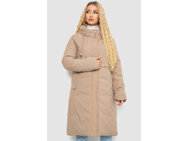 Пуховик женский зимний, цвет бежевый, 243R8811
