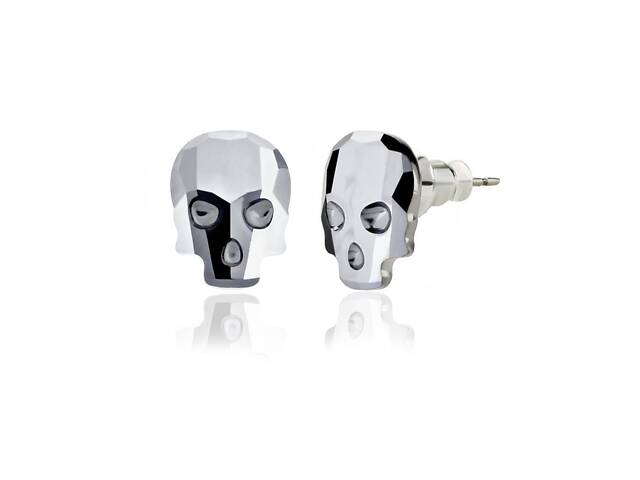 Пусеты KOBI Skull (Череп) 10 мм со Swarovski (7740-4068-70-32)