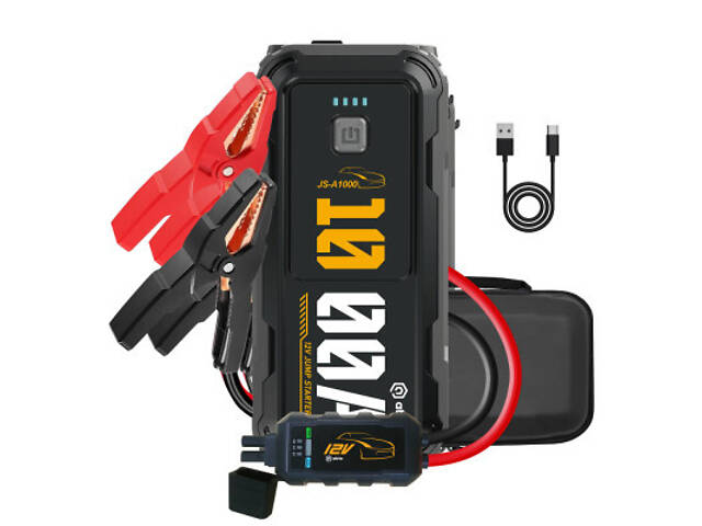 Пусковий зарядний пристрій Atria 10000mAh 1000A QC18W LED ліхтарик (JS-A1000) - Фото 2