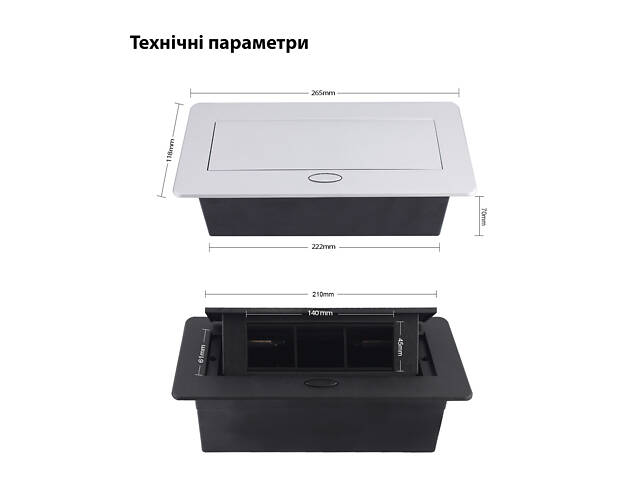 Пустой выдвижной люк для розеток на 3 модуля с плавным открытием Livolo золотой (VL-SHS013-A) - Фото 4