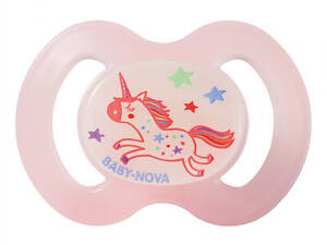 Пустышка Baby-Nova Unicornio Pink ночная 0-6 мес. розовая (3962483)