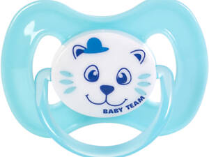 Пустышка Baby Team силиконовая,классическая, 0+ мес (3007_голубой)