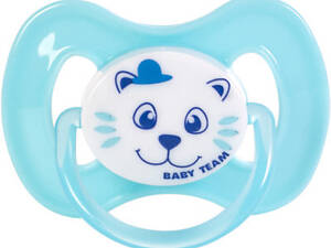 Пустушка Baby Team силіконова, класична, 0+ міс (3007_блакитний)