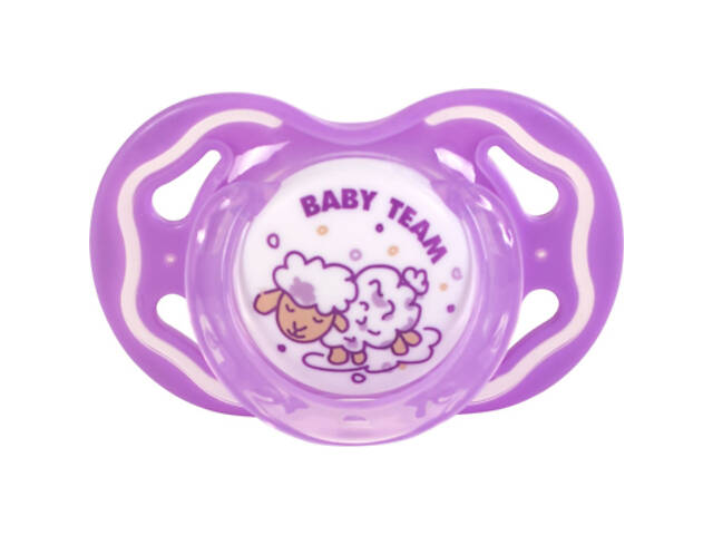 Пустушка Baby Team Силіконова ортодонтична від 6 місяців (4824428030113) - Фото 1