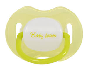 Пустышка Baby Team Силиконовая ортодонтичная С колпачком и кольцом Ночная От 12 месяцев (4824428030083)
