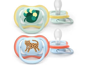 Пустышка Philips AVENT Ultra Air 0-6 місяців 2 шт блакитна (SCF087/02)