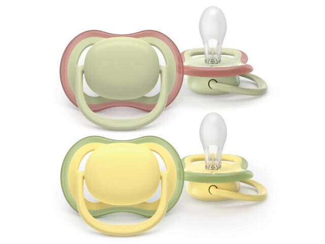 Пустышка Philips AVENT Ultra Air 18+ міс 2 шт жовто-зелена (SCF349/50) - Фото 1