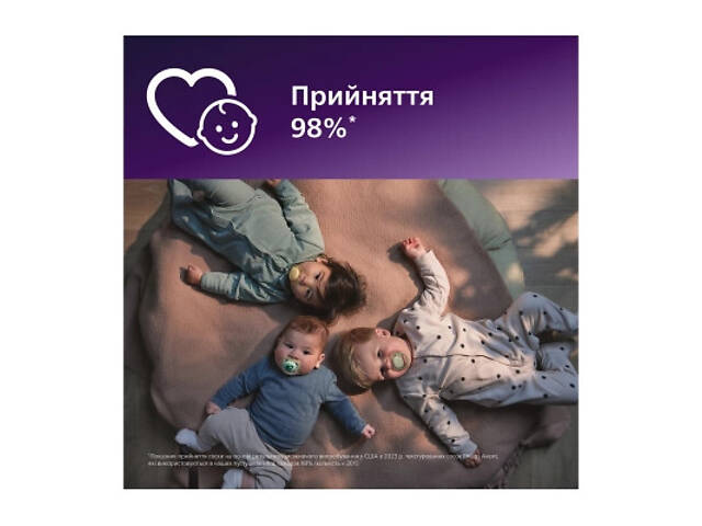 Пустышка Philips AVENT Ultra Air 18+ міс 2 шт жовто-зелена (SCF349/50) - Фото 4