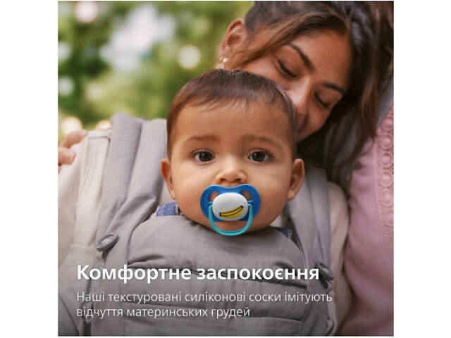 Пустышка Philips AVENT Ultra Air 6-18 місяців 2 шт синьо-жовта (SCF080/26) - Фото 10