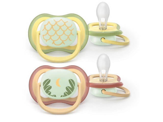 Пустышка Philips AVENT Ultra Air Нічна 0-6 місяців 2 шт (SCF376/27) - Фото 1