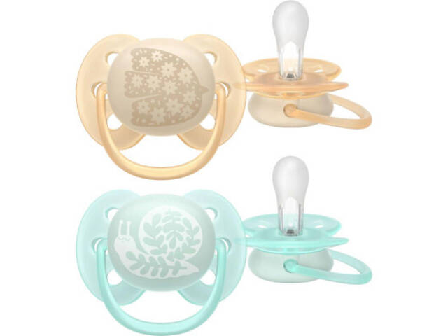 Пустышка Philips AVENT Ultra Soft 0-6 місяців 2 шт (SCF091/41) - Фото 1