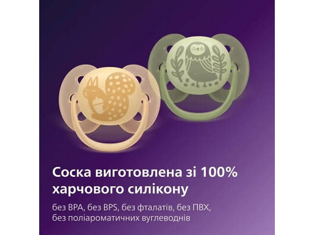 Пустышка Philips AVENT Ultra Soft 6-18 місяців 2 шт, жовто-зелена (SCF091/46) - Фото 10