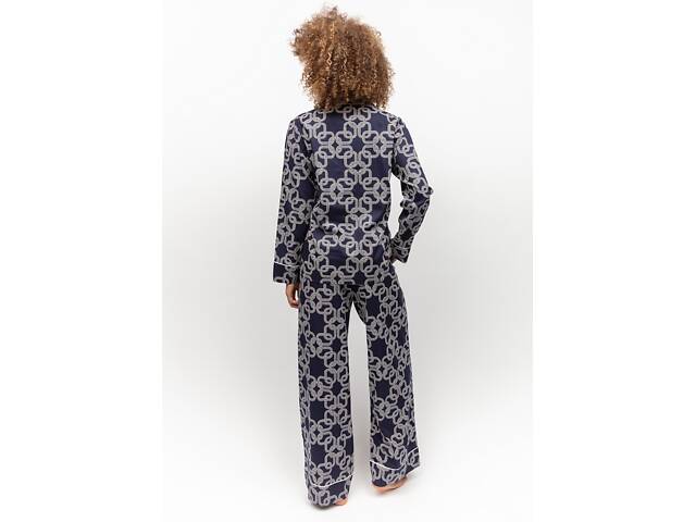Піжама жіноча Cyberjammies Avery 0075/0076 16/XL Синьо-біла (5051877488748) - Фото 3