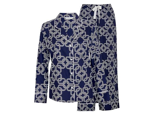 Піжама жіноча Cyberjammies Avery 0075/0076 18/2XL Синьо-біла (5051877488755) - Фото 1