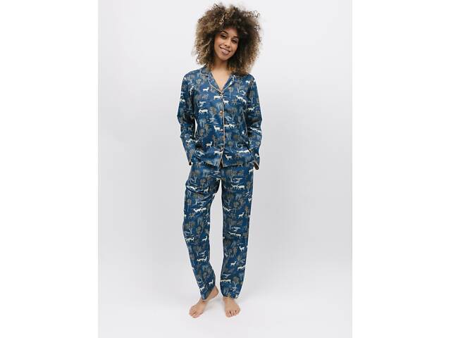 Піжама жіноча Cyberjammies Fawn 9824-9825 22/4XL Синій (5051877464681) - Фото 1