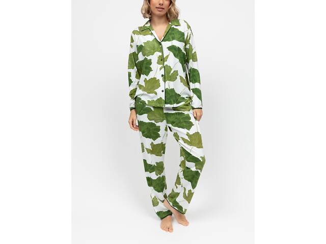 Піжама жіноча Cyberjammies Olive 5005-5006 5XL Біло-зелений (5051877599949) - Фото 1