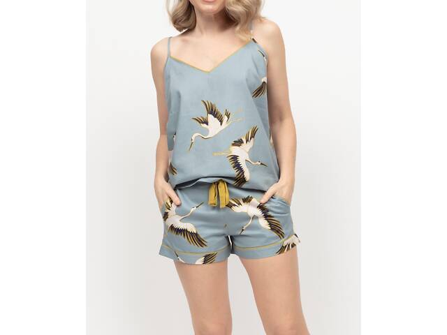 Піжама жіноча Cyberjammies Piper 0422-0423 10/S Сіро-біла (5051877521193) - Фото 1