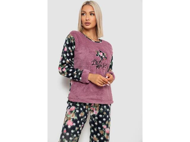 Пижама женская махра 238R58262, цвет Пудровый - Фото 2