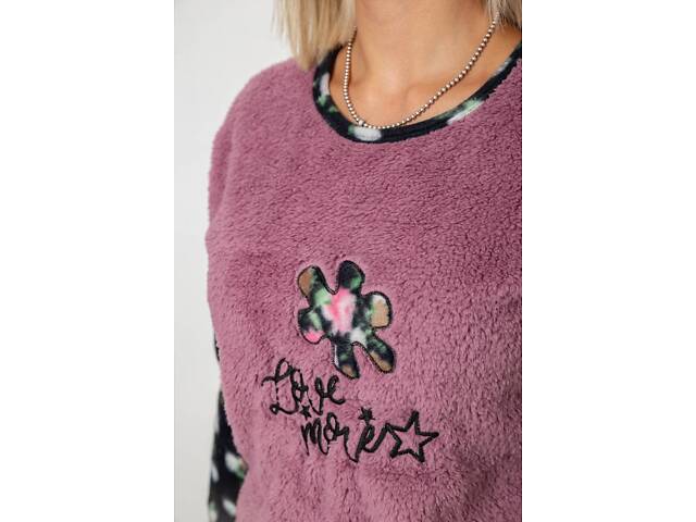 Пижама женская махра 238R58262, цвет Пудровый - Фото 5