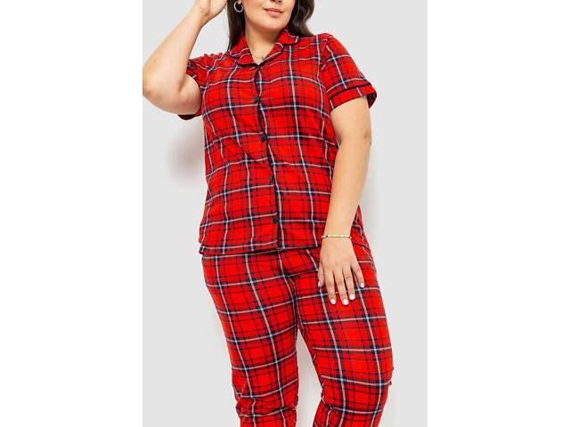 Піжама жіноча в клітку червона 219RP-320 Ager XL - Фото 2