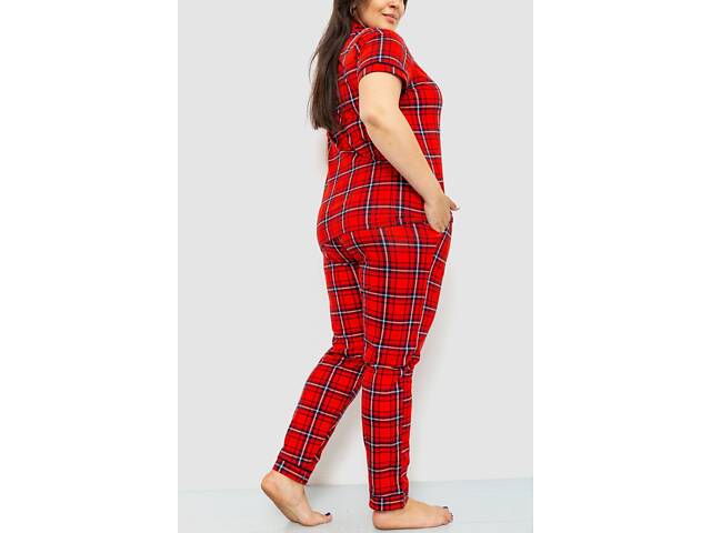 Піжама жіноча в клітку червона 219RP-320 Ager XL - Фото 4