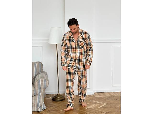 Піжама чоловіча бежева DO3814 - Фото 2