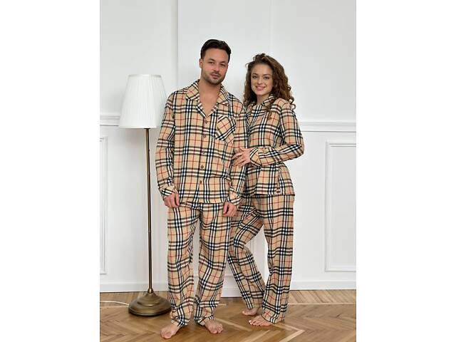 Піжама чоловіча бежева DO3814 - Фото 3