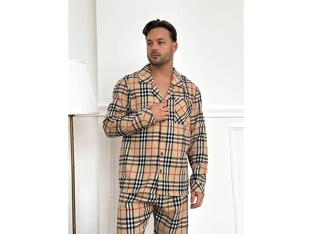 Піжама чоловіча бежева DO3814 - Фото 6